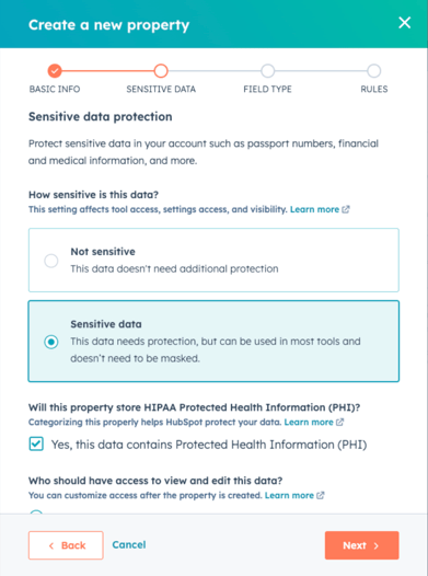 HubSpot Sensitive Data