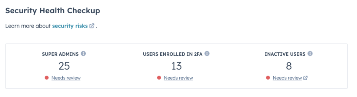 HubSpot Security Healthcheck